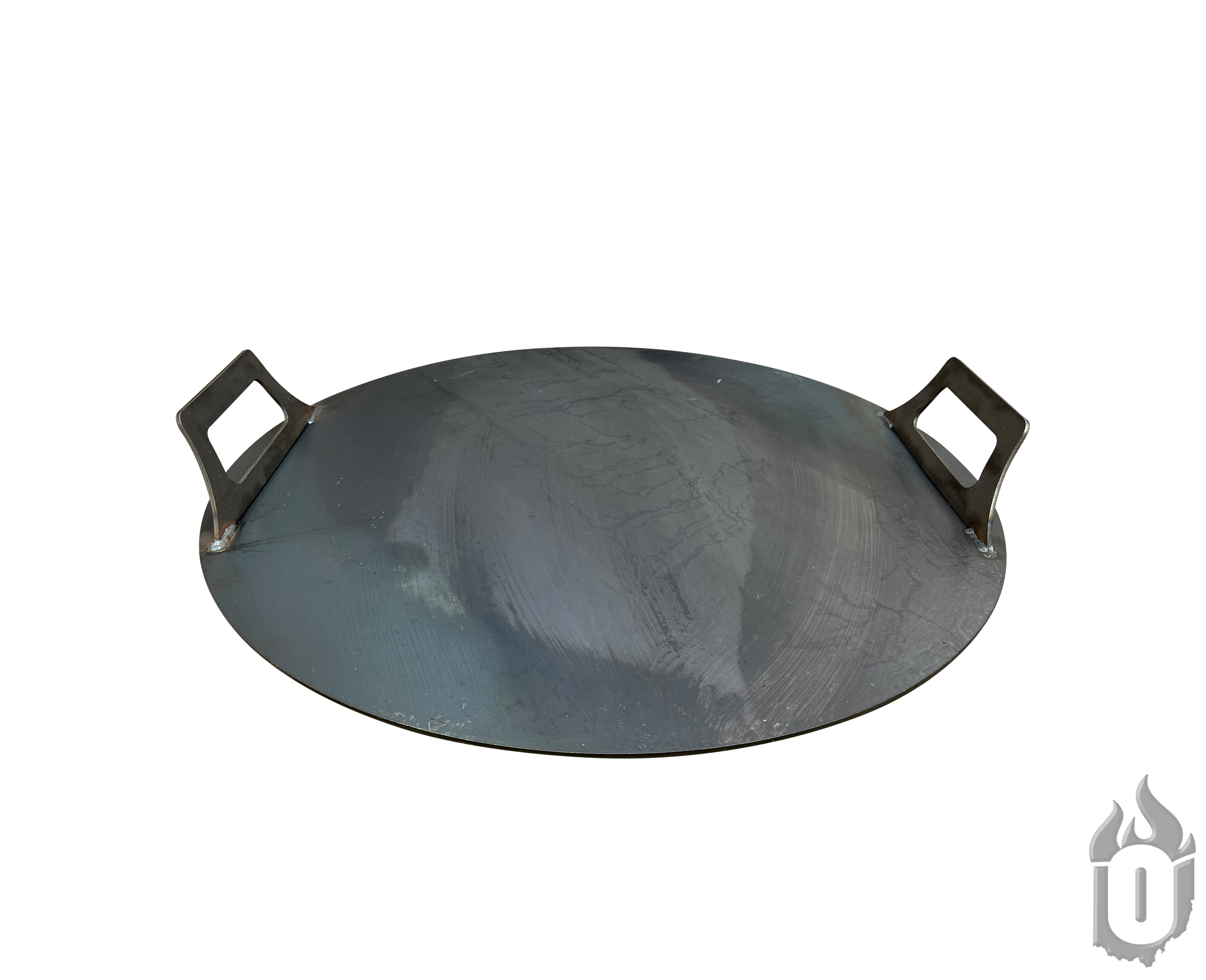 Sleek Flat Fire Pit Lid: Durable American Steel Design Ohio Flame